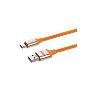 Дата-кабель, ДК 14, USB - USB Type-C, 1 м, силиконовая оплетка, оранжевый, TDM