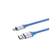 Дата-кабель, ДК 18, USB - Lightning, 1 м, силиконовая оплетка, голубой, TDM