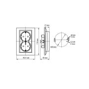 Розетка двойная 2П+З 16А 250В белая «Таймыр» TDM