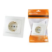 Розетка 2П+З с защ. шт. 16А 250В белая «Таймыр» TDM