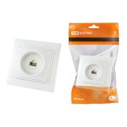 Розетка телефонная RJ11  белая «Таймыр» TDM