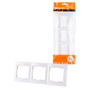 Рамка 3-х постовая горизонтальная белая «Таймыр» TDM