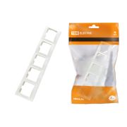 Рамка 5 постовая горизонтальная белая «Таймыр» TDM