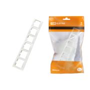 Рамка 6 постовая горизонтальная белая «Таймыр» TDM