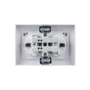 Розетка двойная 2П+З с защ. шт. и прозрачной крышкой 16А 250В IP44 белая «Таймыр» TDM