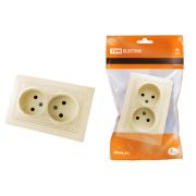 Розетка двойная 2П 10А 250В сл. кость «Таймыр» TDM