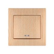 Выключатель 1 кл. с подсветкой 10А «ЭКО» (сосна) «Таймыр» TDM