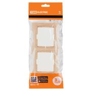 Рамка 2-х постовая горизонтальная «ЭКО» (сосна) «Таймыр» TDM