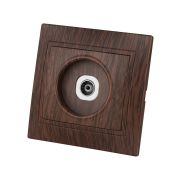 Розетка телевизионная простая (0-2400МГц, «мама») «ЭКО» (бук) «Таймыр» TDM