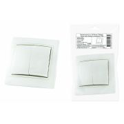 Выключатель 2 кл. 10А белый «Таймыр» (пром. упак,, бакелит. основание) TDM