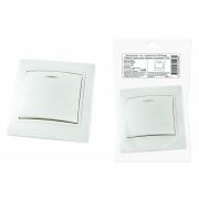Выключатель 1 кл. с подсветкой 10А белый «Таймыр» (пром. упак., бакелит. основание) TDM
