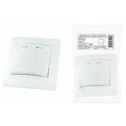 Выключатель 2 кл. с подсветкой 10А белый «Таймыр» (пром. упак,, бакелит. основание) TDM