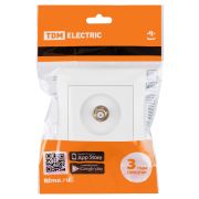 Розетка SAT (F-разъем) 0-2400МГц белая «Лама» TDM