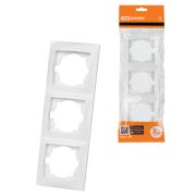 Рамка 3-х постовая вертикальная белая «Лама» TDM