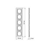 Рамка 5-ти постовая горизонтальная белая «Лама» TDM