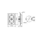 Розетка двойная 2П+З 16А 250В сл. кость «Лама» TDM
