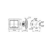 Выключатель 2 кл. с подсветкой 10А сосна «Лама» TDM