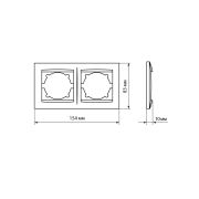 Рамка 2-х постовая горизонтальная сосна «Лама» TDM