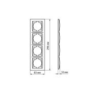 Рамка 4-х постовая вертикальная сосна «Лама» TDM
