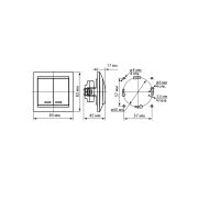 Выключатель 2 кл. с подсветкой 10А венге «Лама» TDM