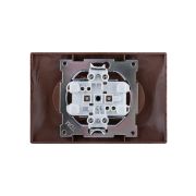 Розетка двойная 2П 10А 250В венге «Лама» TDM