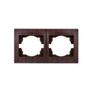 Рамка 2-х постовая горизонтальная венге «Лама» TDM