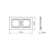 Рамка 2-х постовая горизонтальная шоколад «Лама» TDM