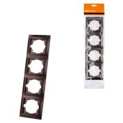 Рамка 4-х постовая вертикальная шоколад «Лама» TDM