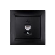 Розетка телефонная RJ11 графит «Лама» TDM