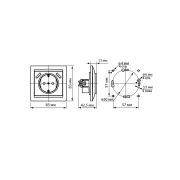 Розетка 2П+З 16А 250В + 2 USB порта 2,1А 5В графит «Лама» TDM
