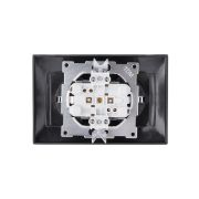 Розетка двойная 2П+З 16А 250В с защ. шт. старинное серебро «Лама» TDM