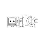 Розетка телефонная RJ11 + компьютерная RJ45 старинное серебро «Лама» TDM
