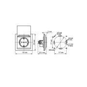 Розетка 2П+З 16А 250В IP44 с крышкой старинное серебро «Лама» TDM