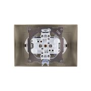 Розетка двойная 2П+З 16А 250В  бронза «Лама» TDM