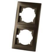 Рамка 2-х постовая вертикальная бронза «Лама» TDM