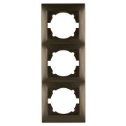 Рамка 3-х постовая вертикальная бронза «Лама» TDM