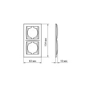 Рамка 2-х постовая вертикальная старинная бронза «Лама» TDM