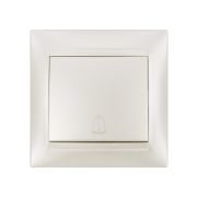 Кнопка звонковая 6А перламутр «Лама» TDM