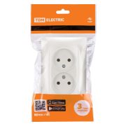 Розетка двойная 2П 10А 250В  перламутр «Лама» TDM