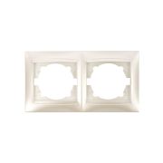 Рамка 2-х постовая горизонтальная перламутр «Лама» TDM