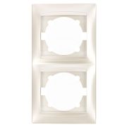 Рамка 2-х постовая вертикальная перламутр «Лама» TDM