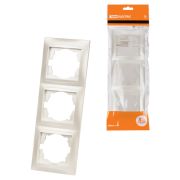 Рамка 3-х постовая вертикальная перламутр «Лама» TDM