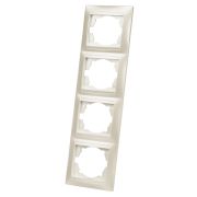 Рамка 4-х постовая вертикальная перламутр «Лама» TDM