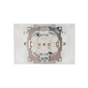 Розетка двойная 2П+З 16А 250В IP44 с защ. шт. с крышкой перламутр «Лама» TDM