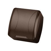 Розетка 2П+3 открытой установки IP54 16А с крышкой шоколад «Селигер» TDM