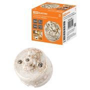 Выключатель фарфоровый поворотный с ручкой (бантик) 10А мраморный «Болонь» TDM