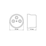 Розетка TV+R+ SAT проходная белая «Болонь» TDM