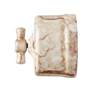 Выключатель фарфоровый поворотный 2-кл. с ручкой (бантик) 10А мраморный «Болонь» TDM