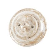 Выключатель скрытой установки фарфоровый поворотный проходной с ручкой (бантик) 10А мраморный «Болонь» TDM