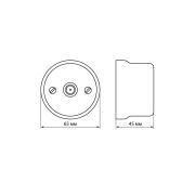 Розетка TV+R проходная черная «Болонь» TDM